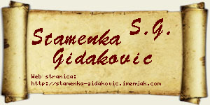Stamenka Gidaković vizit kartica